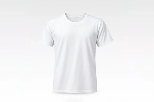 Camisa blanca cuello redondo